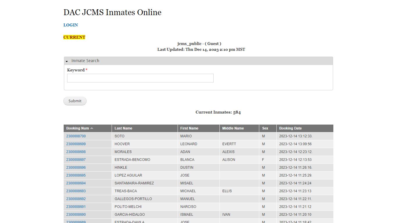 Inmates Online | Doña Ana County, NM